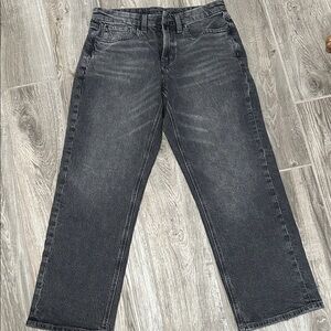 American eagle 6 short curb v straight stretch fade black baggy